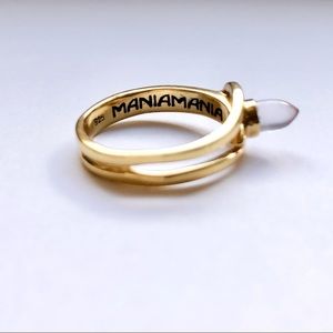 MANIAMANIA gold vermeil quartz ring